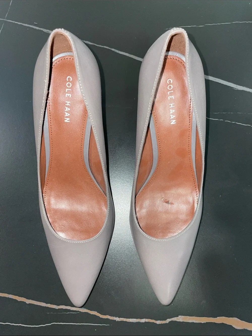 COLE HAAN GRAY LEATHER PUMPS FTL-08-127